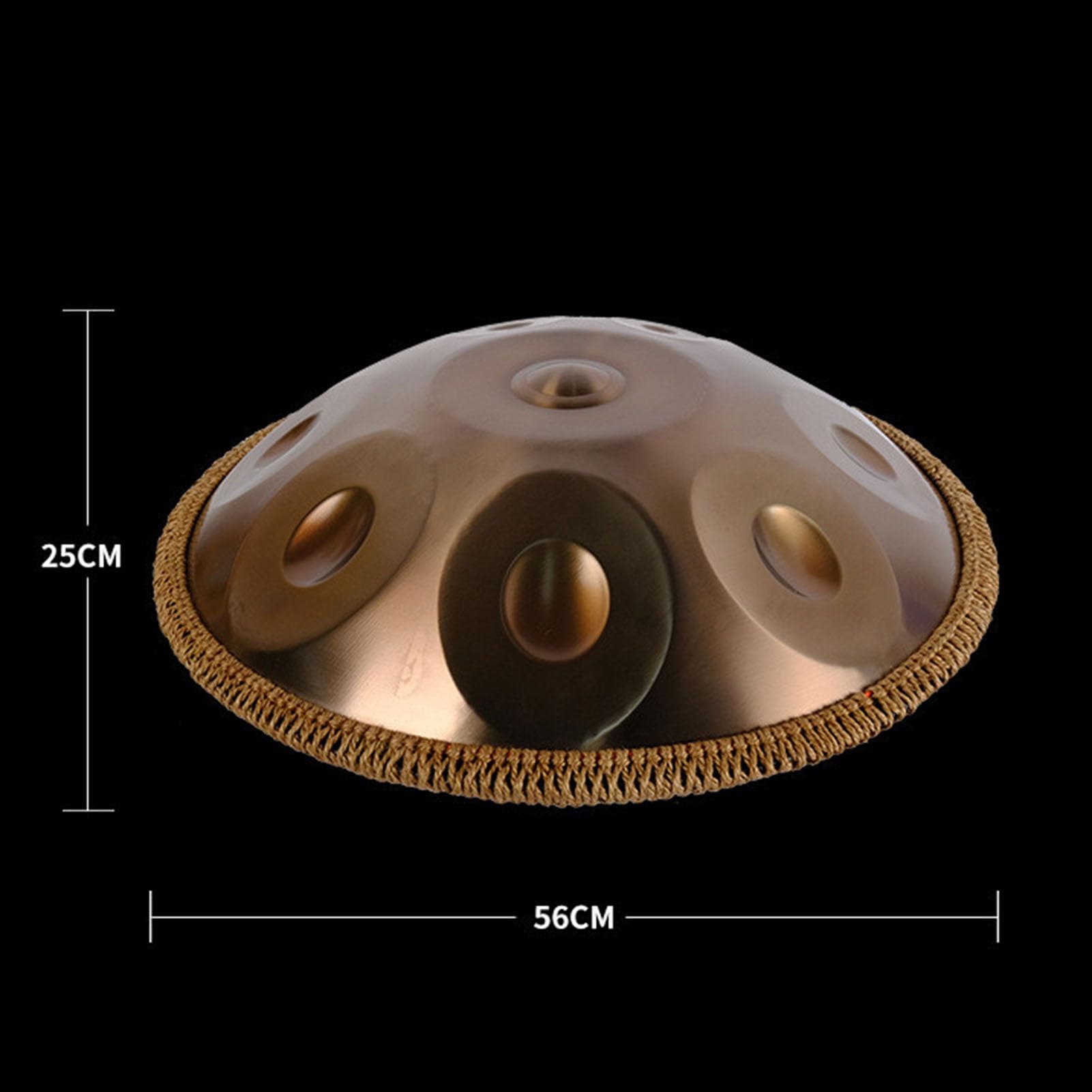 Ręczny instrument perkusyjny 440 Hz stalowa patelnia perkusyjna, zestawy, D-moll, 9 nut, 56 cm, perkusja ze statywem, do medytacji, jogi, uzdrawiania dźwiękiem (fioletowy)