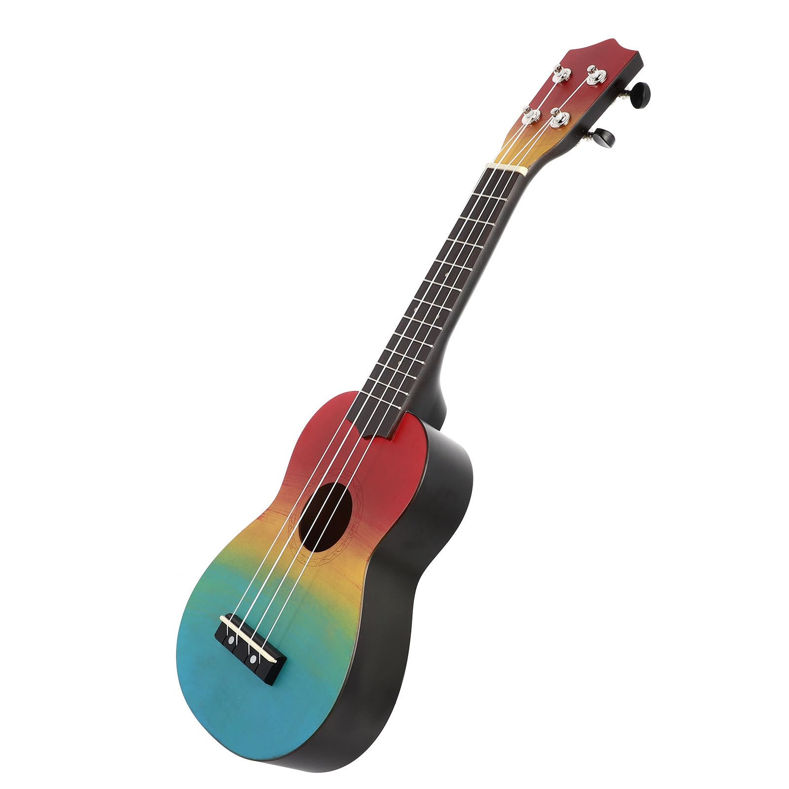 Ukelele para Principiantes Diseño Pintado a Mano y Acabado Liso de 21 Pulgadas Material Sintético Ecológico para Obsequio Infantil