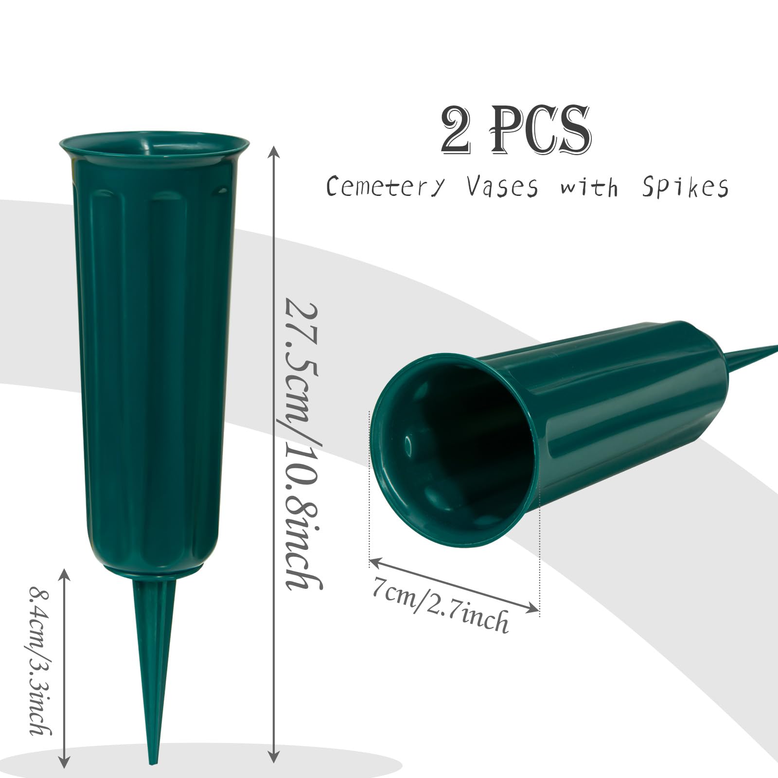2 pieces Grave Vases with Spikes - Image 2