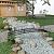 AIIT 10 FT Metal Garden Bridge - Garden Bridges for Outdoors Courtyard Iron Bridge with Circular Safety Guardrails Pond Bridge for Pond, Yard, Creek, Stream, Black