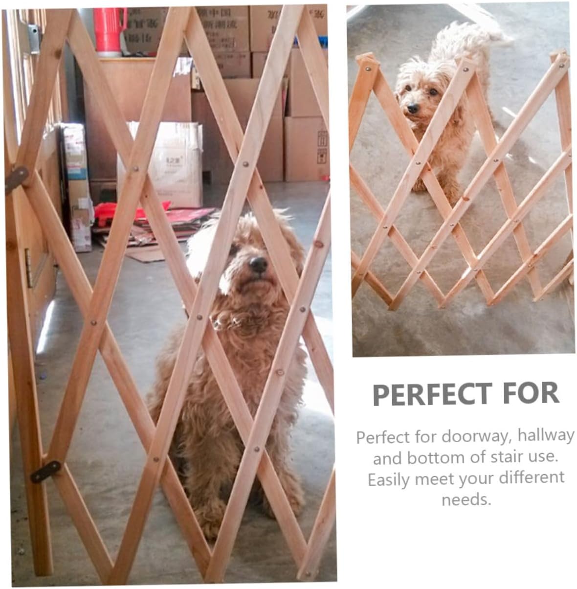 Wooden Pet Barrier Fence Wear Resistant Dog Safety Gate for Indoor Use Easy Assembly Durable Material for Doorways and Hallways