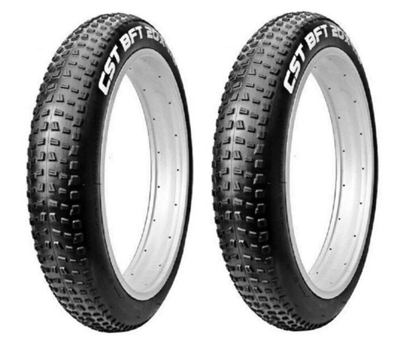 Cicli Puzone 2 Pezzi COPERTONI Bici 20 X 4.0 CST BFT C1752 (100 – 406) Pneumatici per Bicicletta elettrica Fat Bike E-Bike 20X4.00