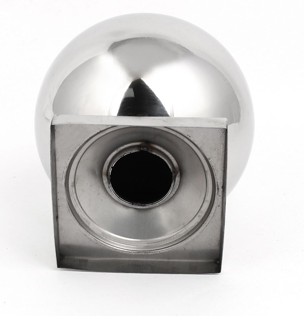 Sourcingmap 80mmx80mm Ball Top Cap 201 Stainless Steel Silver Tone for Stair Newel Fence Post - Image 3