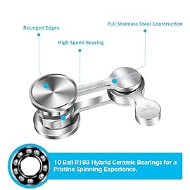 Duomishu Fidget Spinner, Ultra Durable Stainless Metal Focus Finger Spinning Toy, Stress Relief Boredom Killing Time Sensory Toys for Adults & Kids