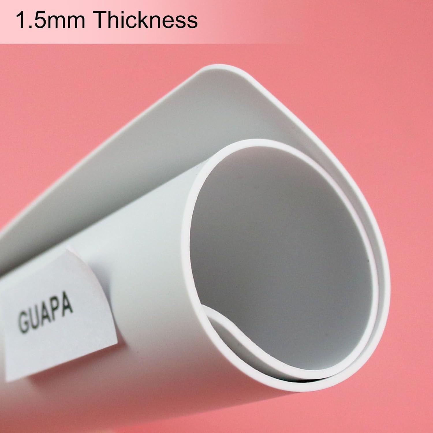 Guapa 3-Pack 1.5mm Thick Silicone Tattoo Practice Skin - Double-Sided Microblading, Eyebrow, Eyeliner & Lip Training Pads for Beginners/Pros (White-3PCS)
