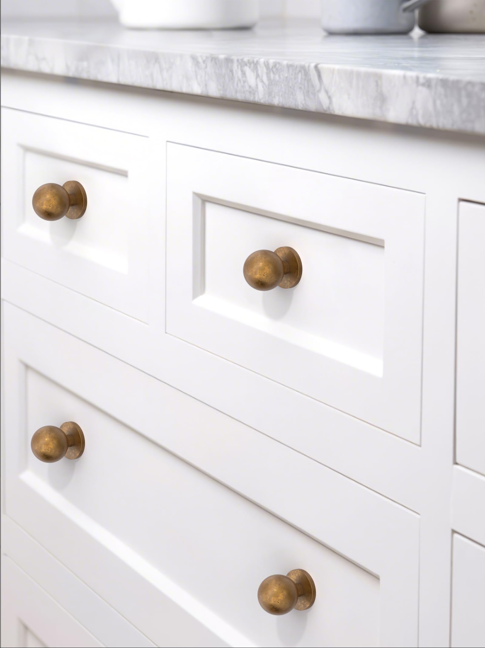 Paquete de 10 pomos de latón antiguo para gabinetes de cocina, cajones y gabinetes, herrajes para gabinetes, pomos de zinc para cajones de aparadores
