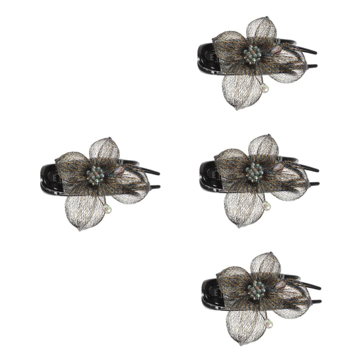 Beaupretty 4 Piezas horquilla pinzas para el cabello francés para cabello grueso joyas para el cabello pasadores de pelo accesorios pelo mujer pinzas para el cabello decorativas clip francés