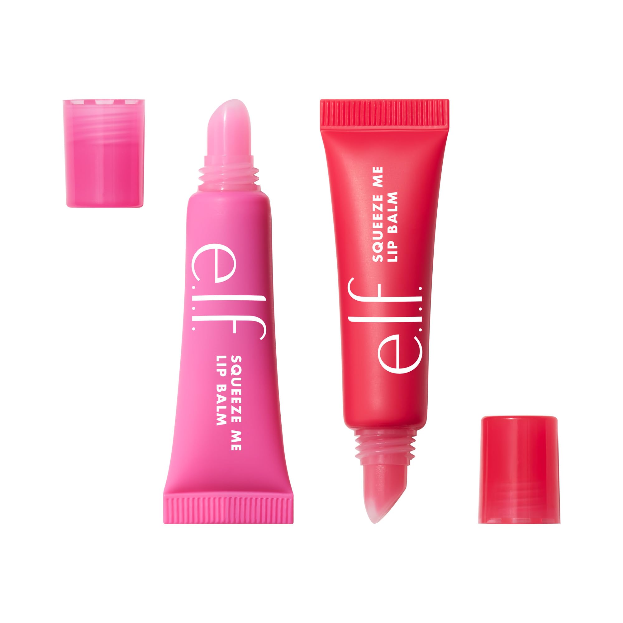e.l.f. Squeeze Me More Lip Balm Duo, Feuchtigkeitsspendender Balm für einen Hauch von Farbe, Mit Hyaluronsäure, Vegan und tierversuchsfrei, CHERRY/BUBBLEGUM