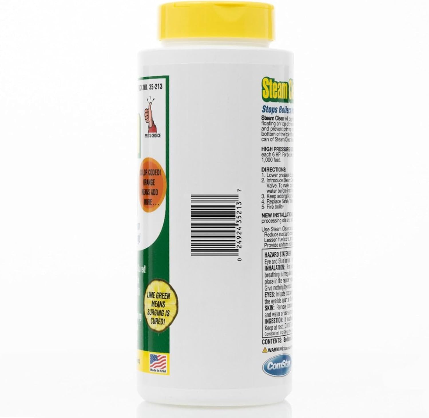 ComStar Steam Clean Boiler Water Treatment, 8 Ounces, Prevents Priming, Foaming, Surging, Blue Color-Coded Indicator, Removes Grease, Oil, Sludge, Easy-to-Use Natural Formula (Pack of 12)