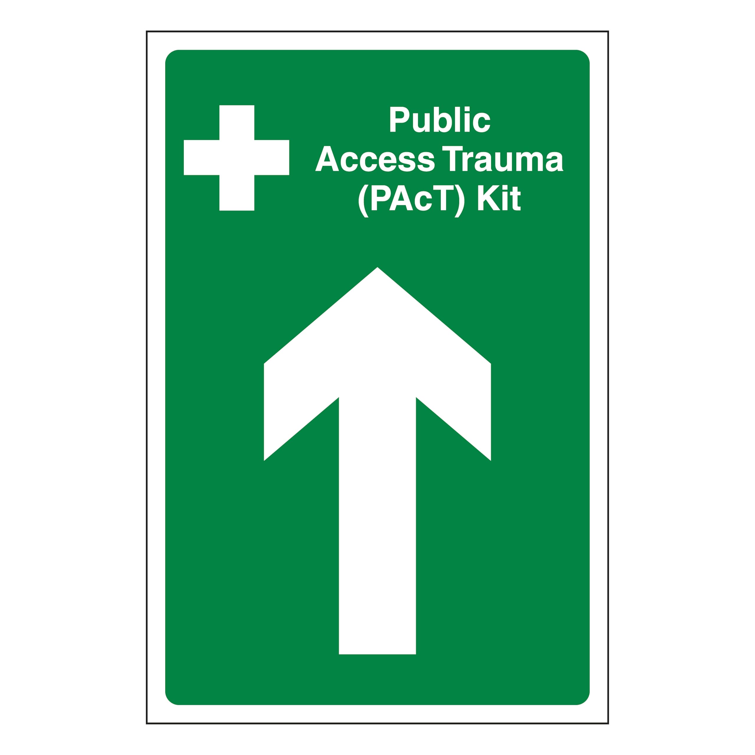 V Safety Public Access Trauma (PAcT) Kit Arrow Up 200 x 300mm - 3mm Aluminium Composite