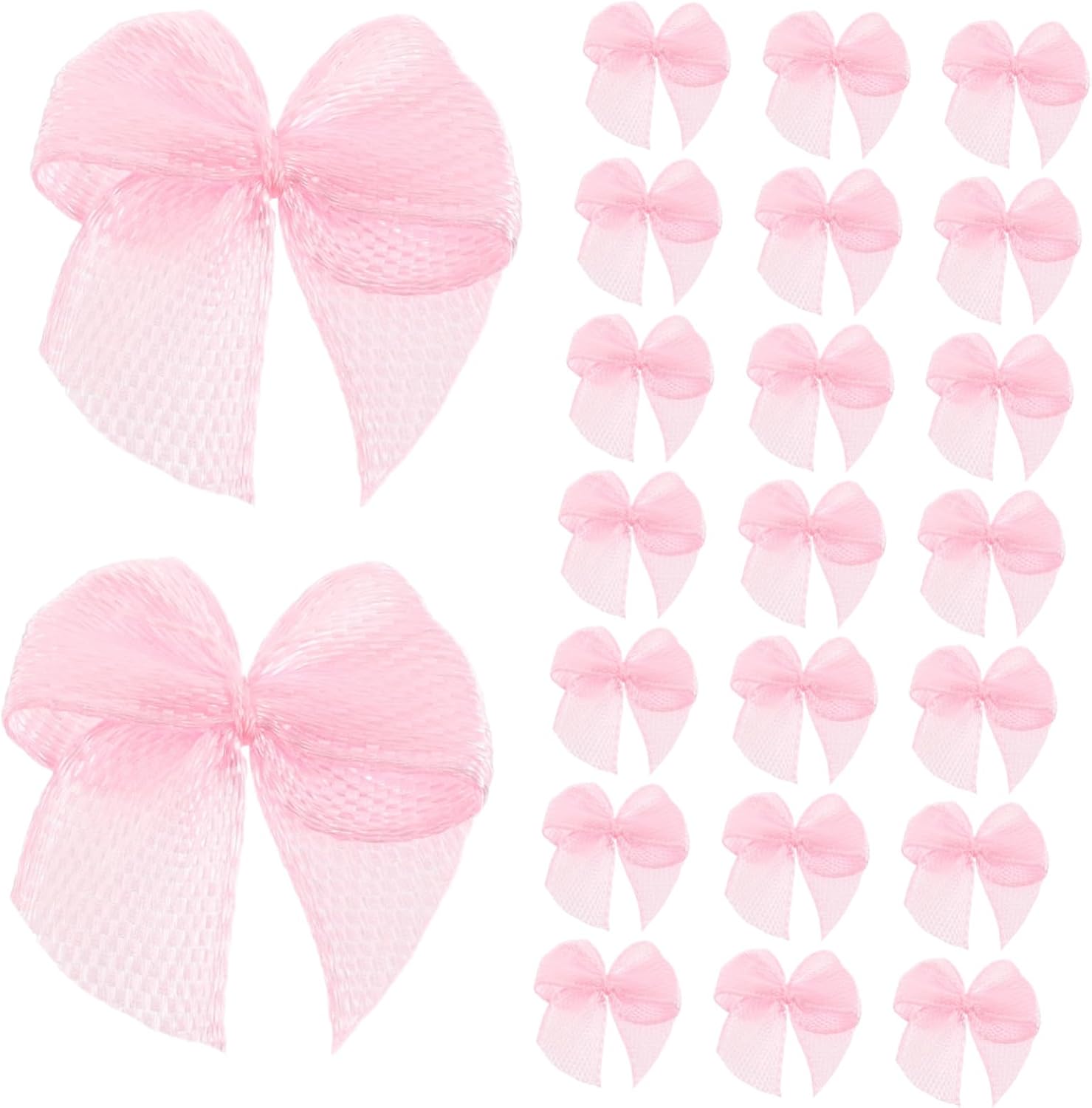 200pcs Tiny Bowknot Accessories Mini Hair Bows for Girls Lightweight Polyester Ribbon Craft Bows for Hairpins and Charms for Everyday Style and Special Occasions