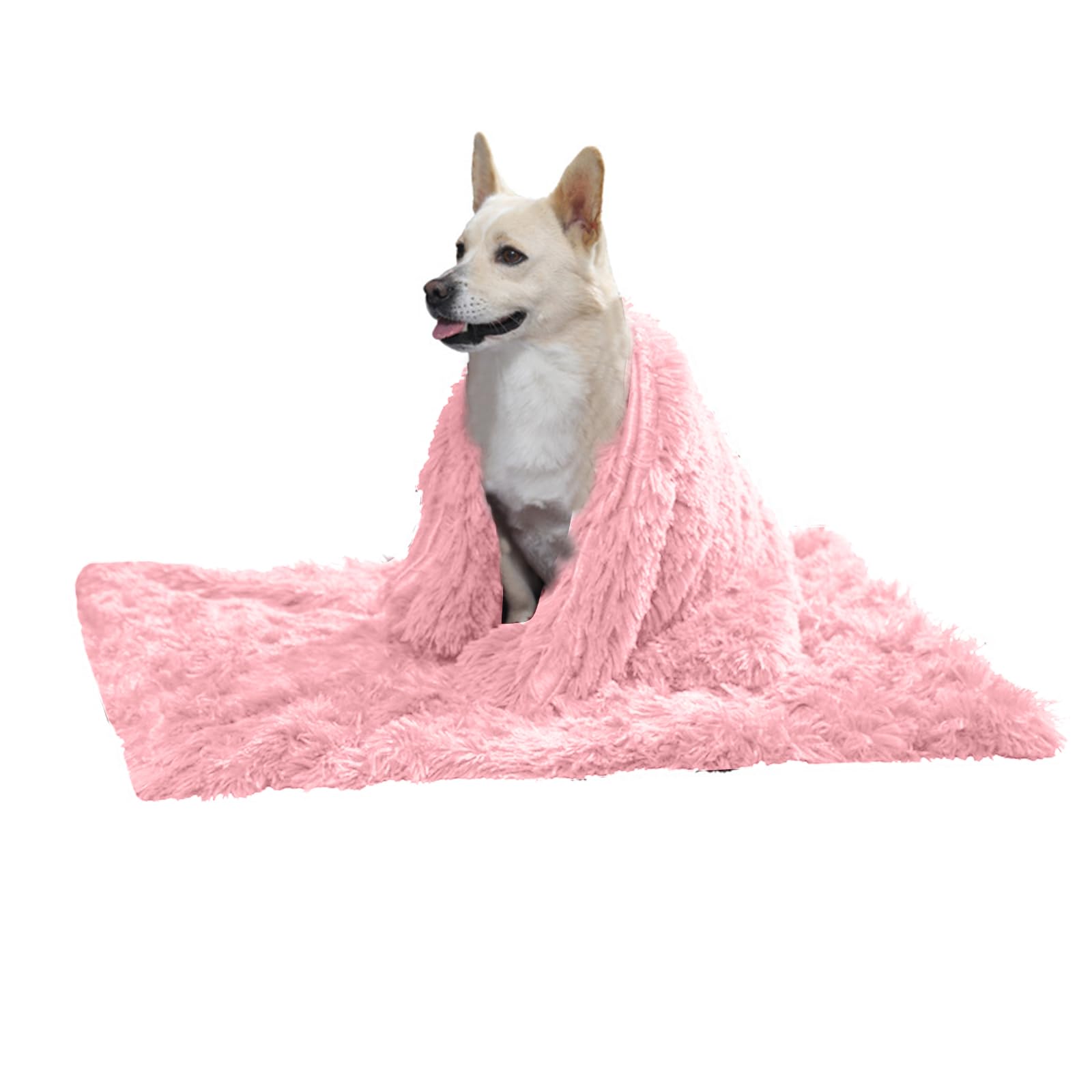 PETCUTE Dog Blanket, Super Soft Warm Fluffy Pet blanket, Shaggy Faux Fur Pet Snuggle Blanket,Washable Sleep Bed Mat for Small Medium Large Dogs and Cats,Available All Seasons