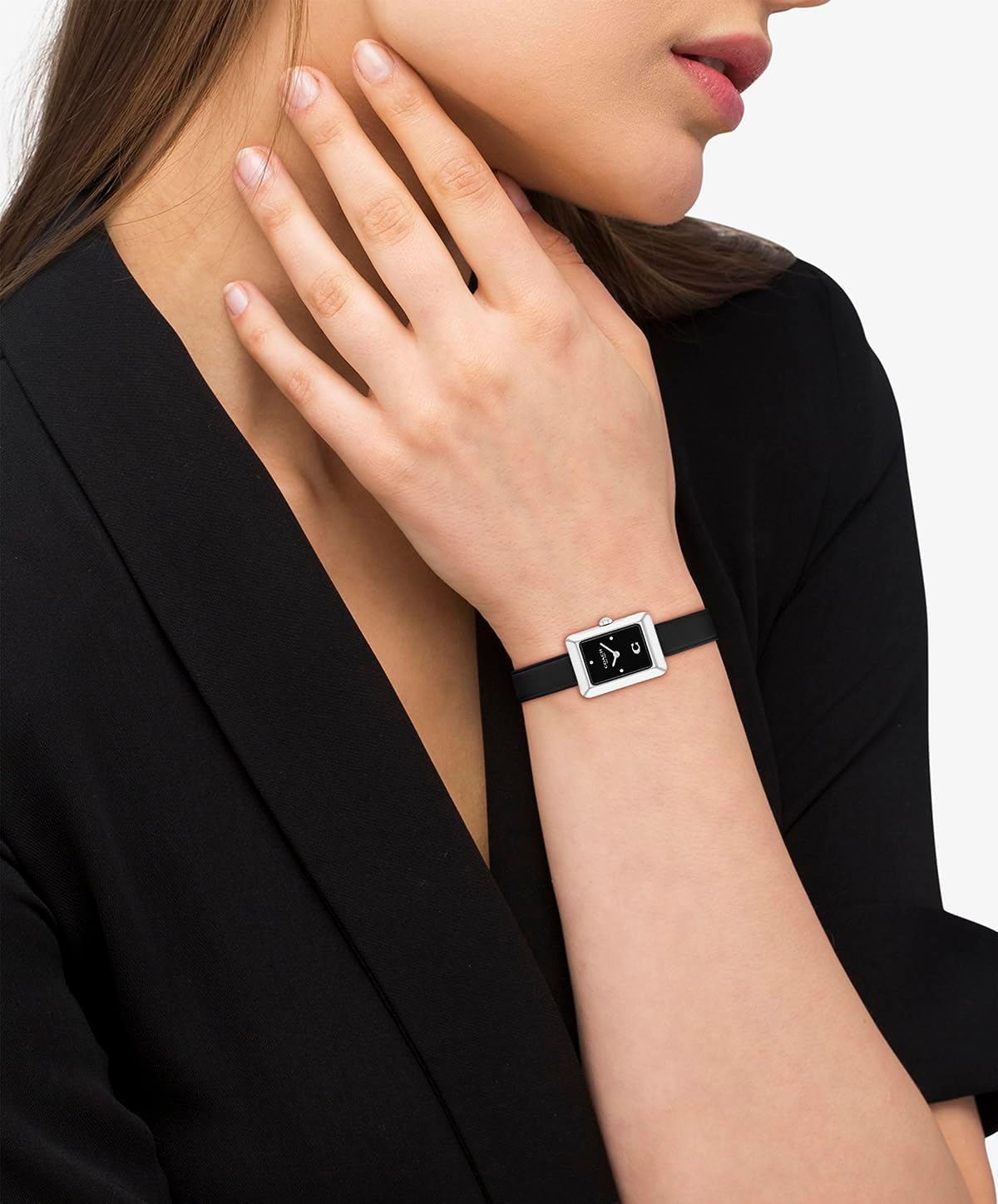 COACH Mara Women’s Small Quartz Watch – 2-Hand Analog Display – Genuine Leather Strap – Tank Shape Case – Modern Style, Gift for Her - 19mm - Image 4