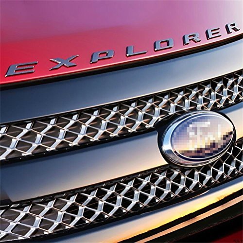 Vesul Glossy Black Hood Letters Emblem Explorer Name Plate Compatible with Ford Explorer 2011 2012 2013 2014 2015 2016 2017 2018 2019