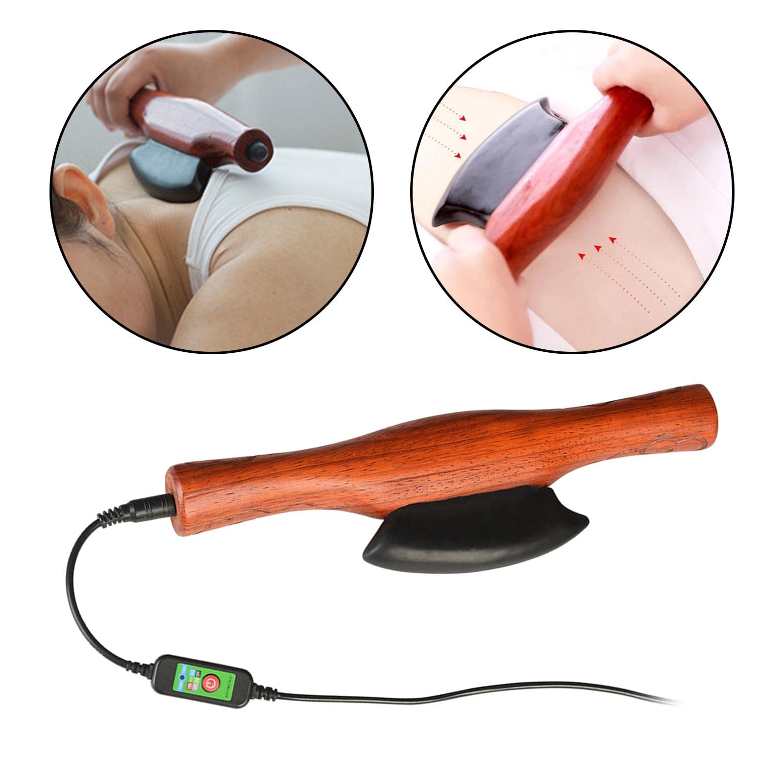 Elektryczny masażer gorącymi kamieniami, dostępny masażer Gua Sha do całego ciała, regulowana temperatura, do masażu Home SPA Leczenie relaksacyjne Ulga w bólu, stany zapalne i obrzęki
