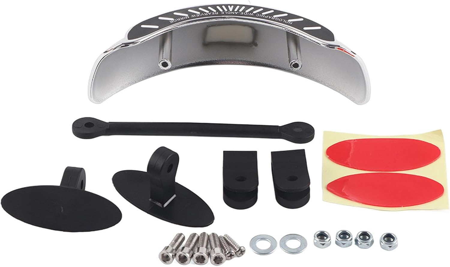 Motorcycle Wide Angle Rearview Mirror for Motorbike Rearview Mirror, Mirror 180 Degree View Motorcycle Windscreen Mount Rear View Mirror