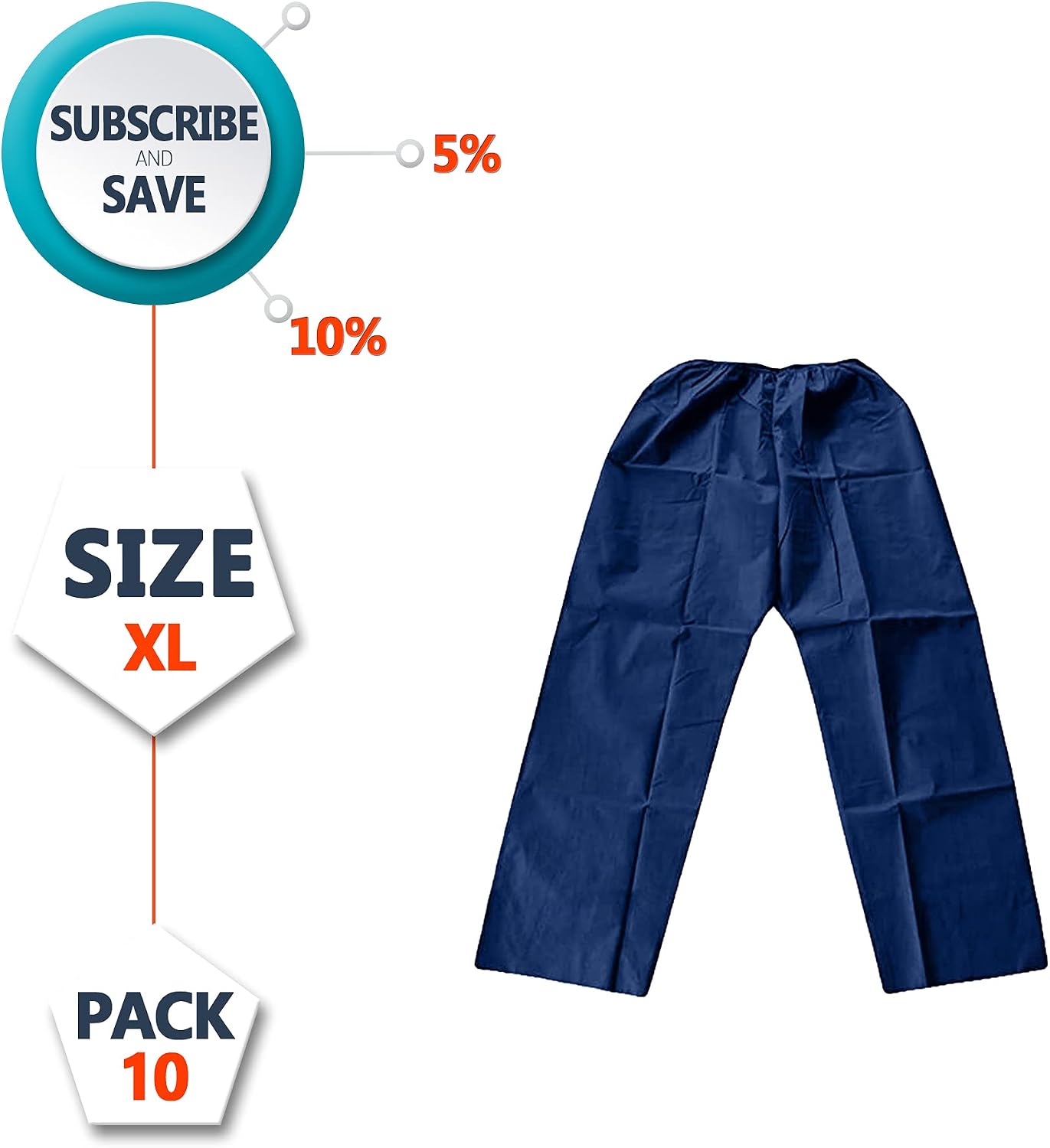Disposable Dark Blue SPP Scrub Pants 