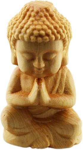 foy-mall lindo Thuja sutchuenensis madera tallada Little Sakyamuni estatua figura decorativa disponible en Yaxa Colombia