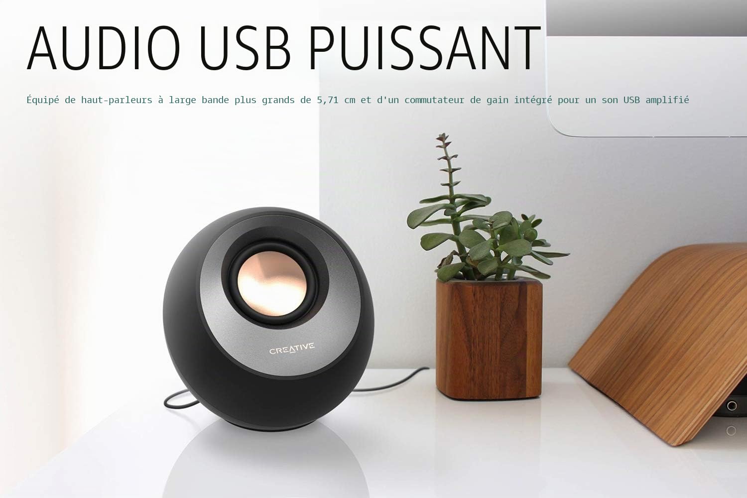 CREATIVE Labs Pebble V3 Noir avec Fil &sans Fil 8 W