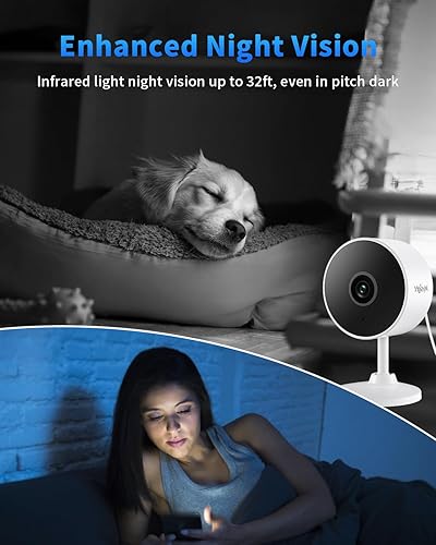 Miniatura 8 de 5G y 2.4G Cámaras de seguridad para interiores 2K para seguridad del hogar, cambio de voz AI para conversación de 2 vías, detección de movimiento,
