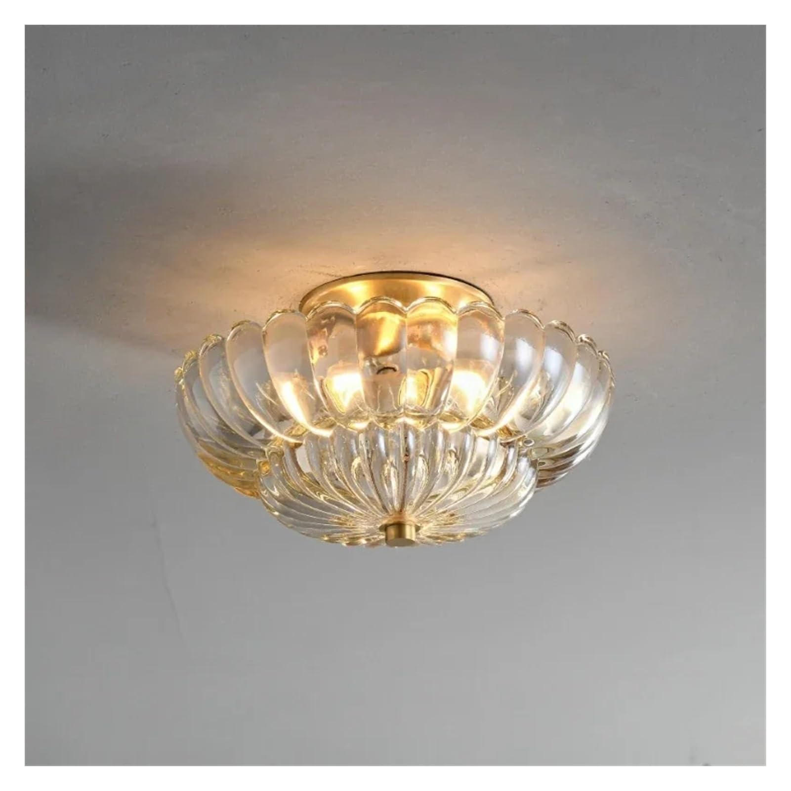 CZYLJLK Modern, Entrance Balcony Corridor Aisle Glass All Copper Ceiling Light