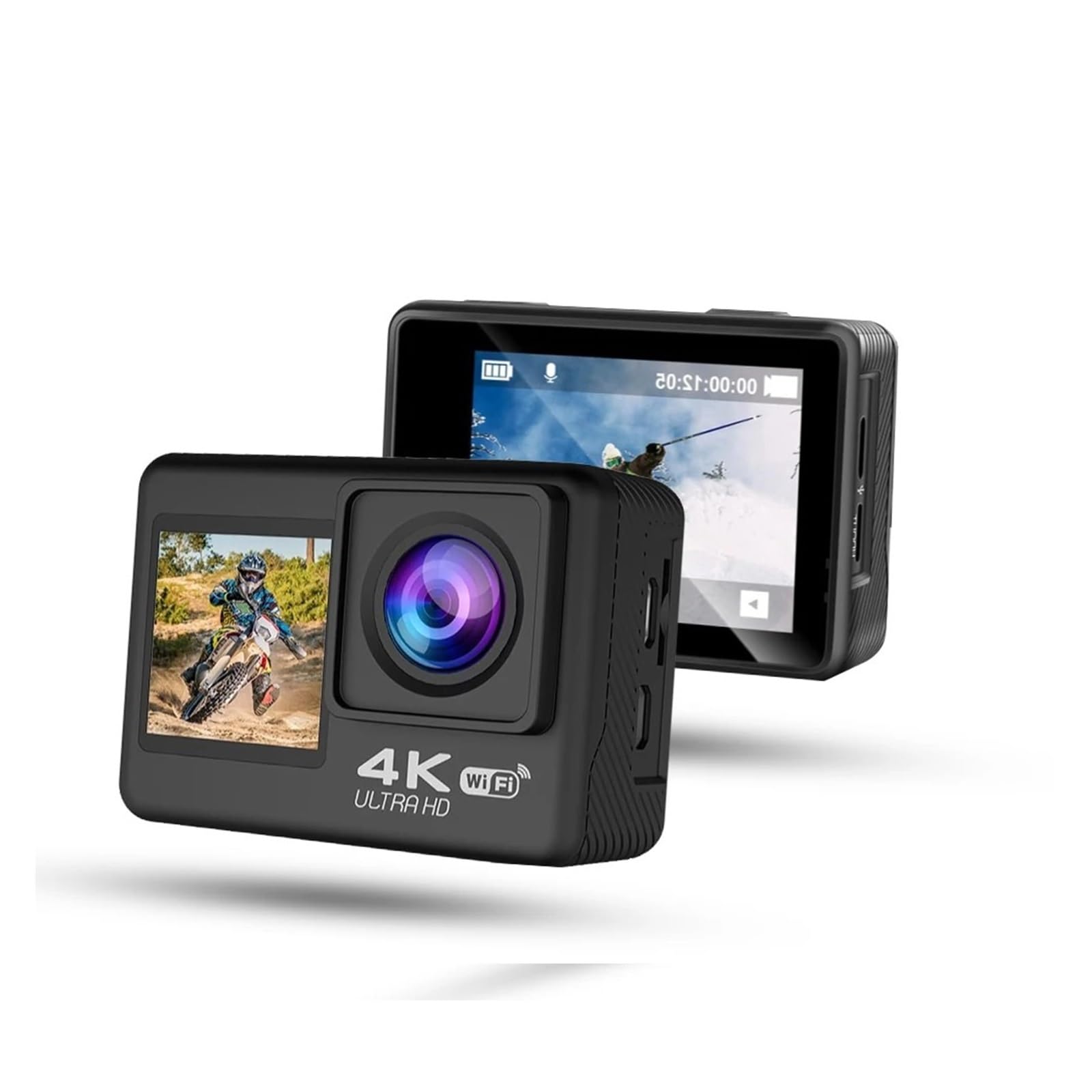 4K 60FPS 2.0in 170° 4x 30M Action Camera Helmet Motorcycle Waterproof | Record Sports, Travel, Driving, Helmet and Action with Portable Wide Angle Camera(32GB Card)-image-10