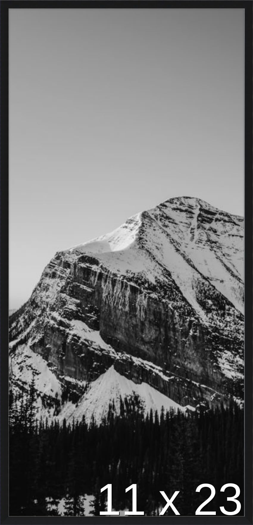 Frame It Easy 11 3/4 x 23 1/4 Satin Black Metal Frame (Ashford) 11.7x23.25 inches