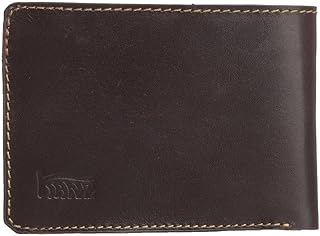 محفظة جلد طبيعي رجالي محفورة يدويًا من كانز، مقاس 24 سم × 28 سم، لون جملي، Ka-55-308، بني فاتح