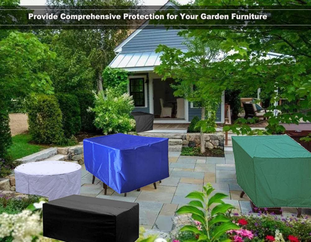 Copertura protettiva per mobili da esterno, impermeabile, antipolvere, per divano a 3 posti in rattan, panca da giardino, sdraio, sedia a sdraio, nera, 130 x 130 x 90 cm