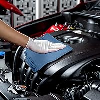 Vista 7 de Nabob Wipers Toallas de taller 50 unidades Trapos de algodón Tamaño 14"x14" Grado comercial (50 unidades, azul)