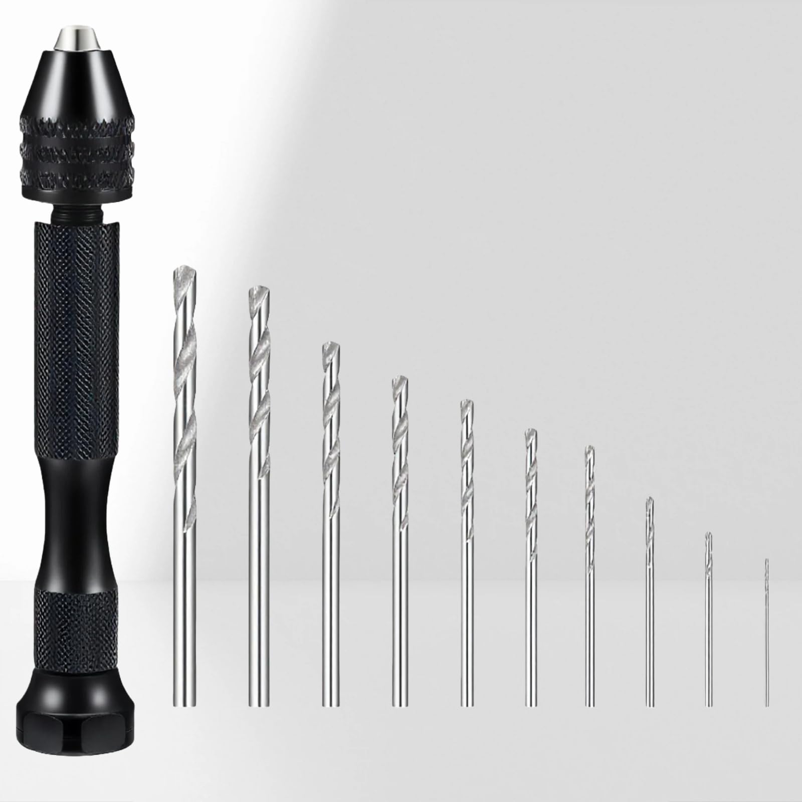 1PCS Micro Drill Bit Set, Pin Vise Hand Drill Manual Jewelry Micro Rotary Craft for Jewelry Making, Resin, Wood, Plastic