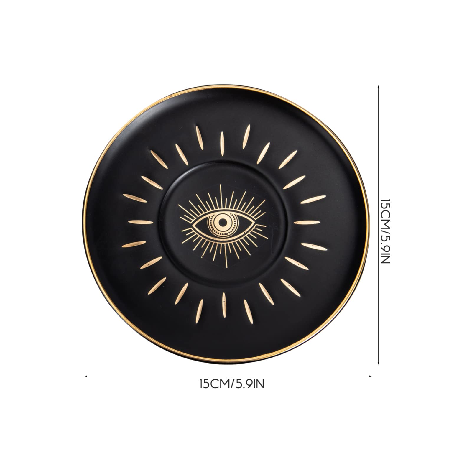 Luxshiny Evil Eye Dessert Plates Set Dinner Plates Eye Patterned Dessert Tray Seasoning Plate Breakfast Plate Dessert Plate for Appetizer Sushi Fruit Microwave oven Dishwasher Safe
