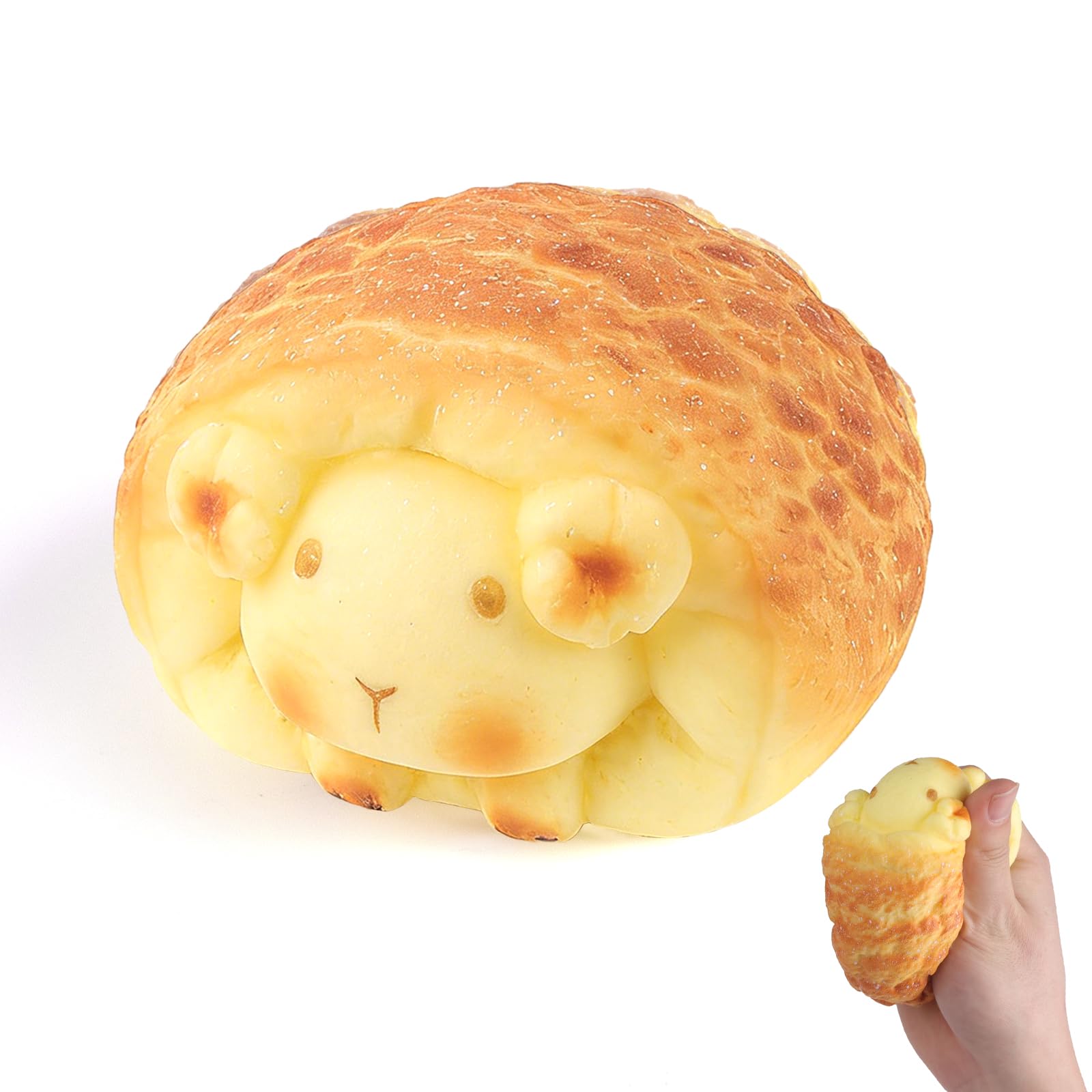 Anboor Jumbo Butter Bread Squishies Slow Rising Squishies Toy Goat Bread, Cute Food Foam Animal for Kids â image 1