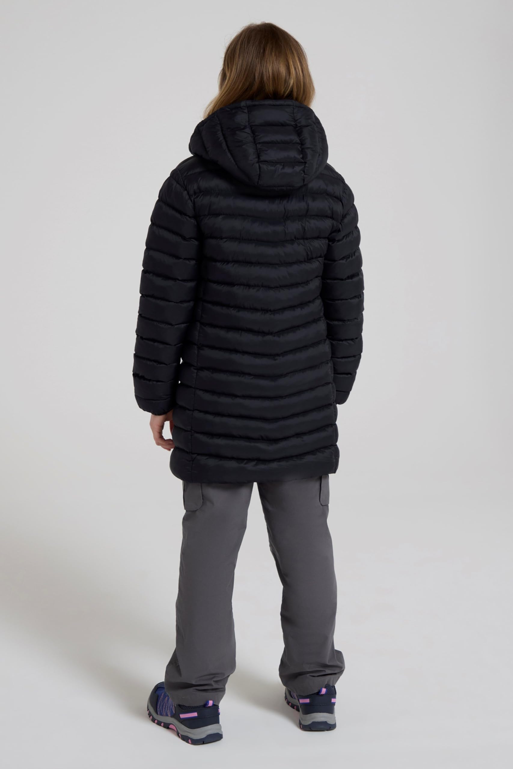 Mountain Warehouse Doudoune rembourrée Longue Florence pour Enfant - Capuche, Manteau léger, Doux, Chaud et isolé - pour Voyage et activités extérieures en Hiver