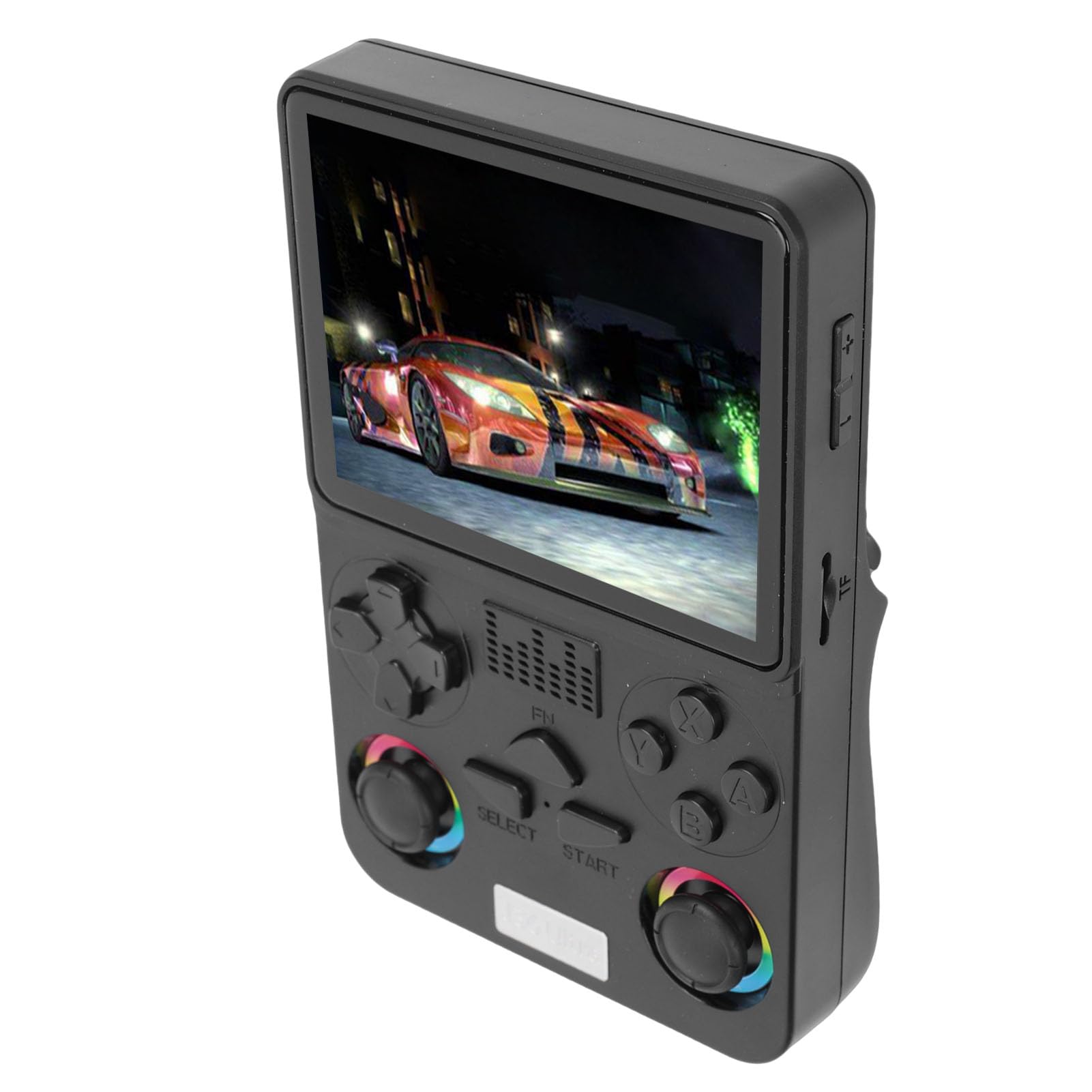 Generic Consola de Juegos Portátil Retro de 4 Pulgadas, 64 GB, Tarjeta de Memoria Incorporada, Consola de Juegos Portátil para Todas Las Edades (Black)