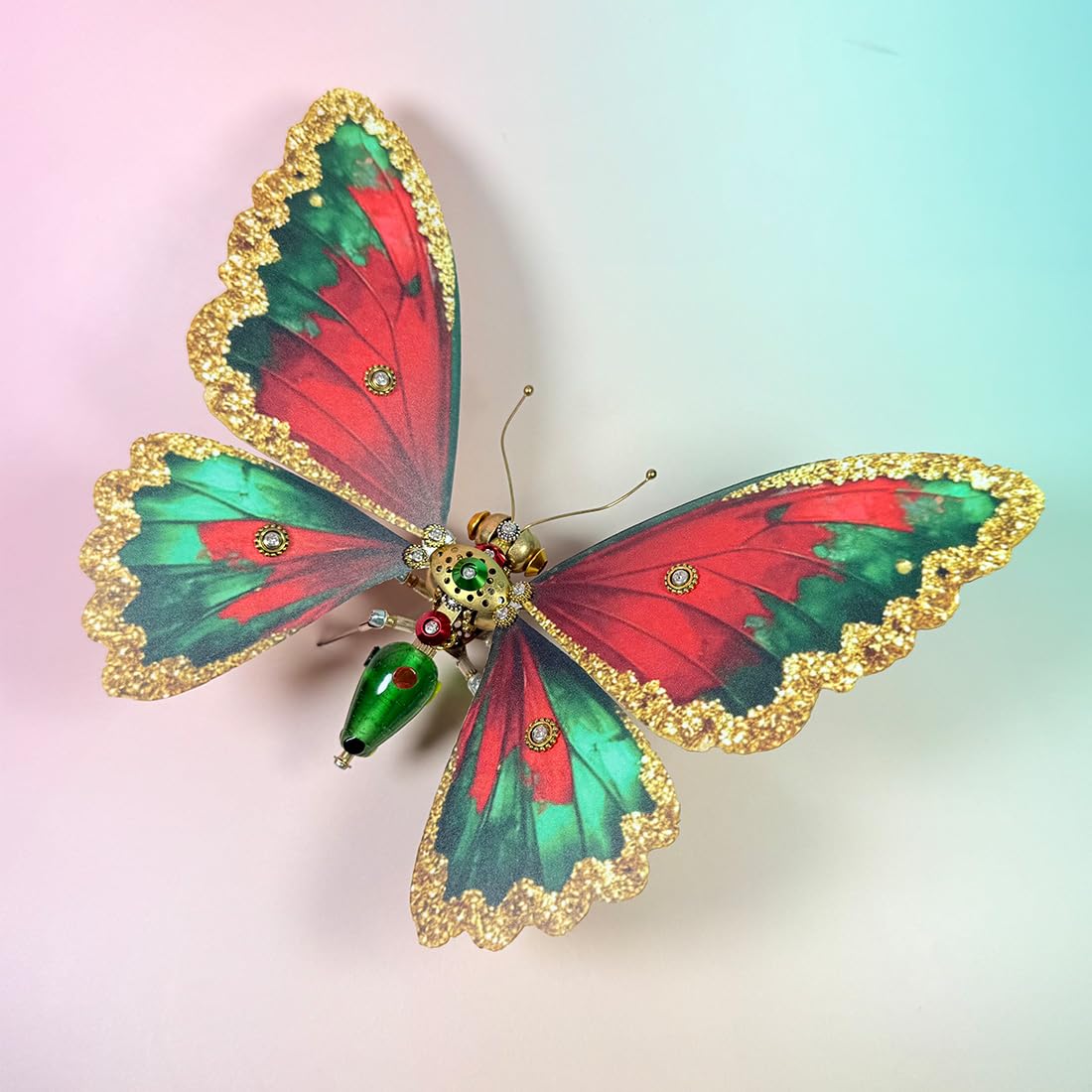 Kit 3D para mariposa mecánica de metal steampunk (más de 200 piezas)