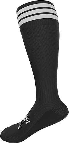 Miniatura 2 de Great Call Athletics Calcetines de árbitro de fútbol profesional de 3 pares  Diseño oficial de 3 rayas  Futbol acolchado de compresión