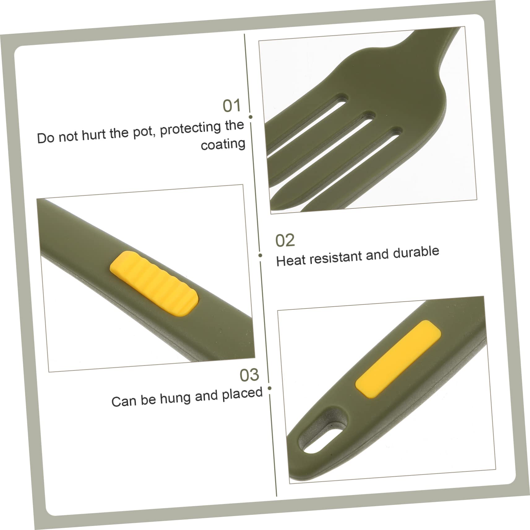 Garneck Convenient Salad Fork Portable Food Fork Kitchen Supply Forks Heat Resistant