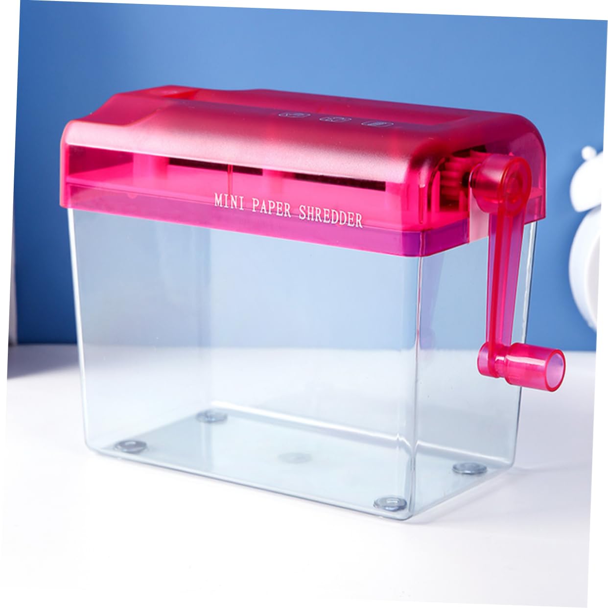 Happyyami Trituradora Manual De Papel Resistente y Compacta para Oficina y Hogar Trituradora Pequeña Portátil Sin Electricidad Accesorio Práctico De Mano para Uso Diario