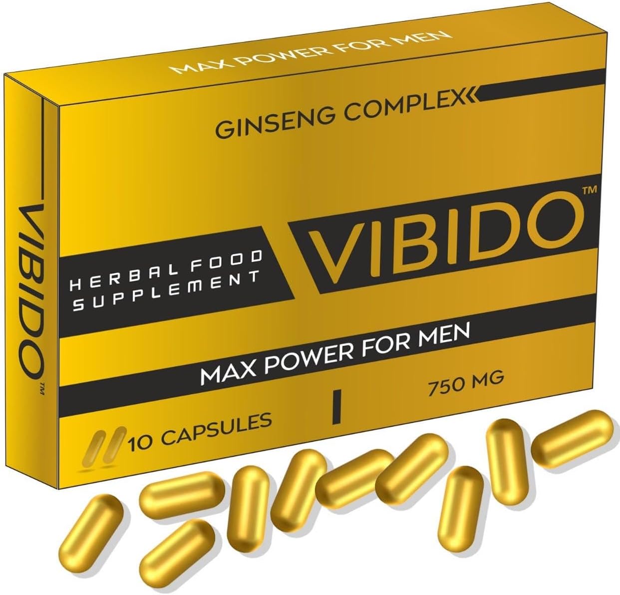 750mg | Stronger | Longer | Harder | Performance | Extra Strength Enhancing Pills | Stamina Endurance Booster Supplement Pills for Men | 10 Ginseng Capsules