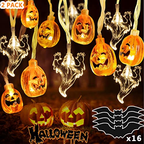 BIQIQI 2PCS Zucca di Luci Stringa Halloween 6M 40