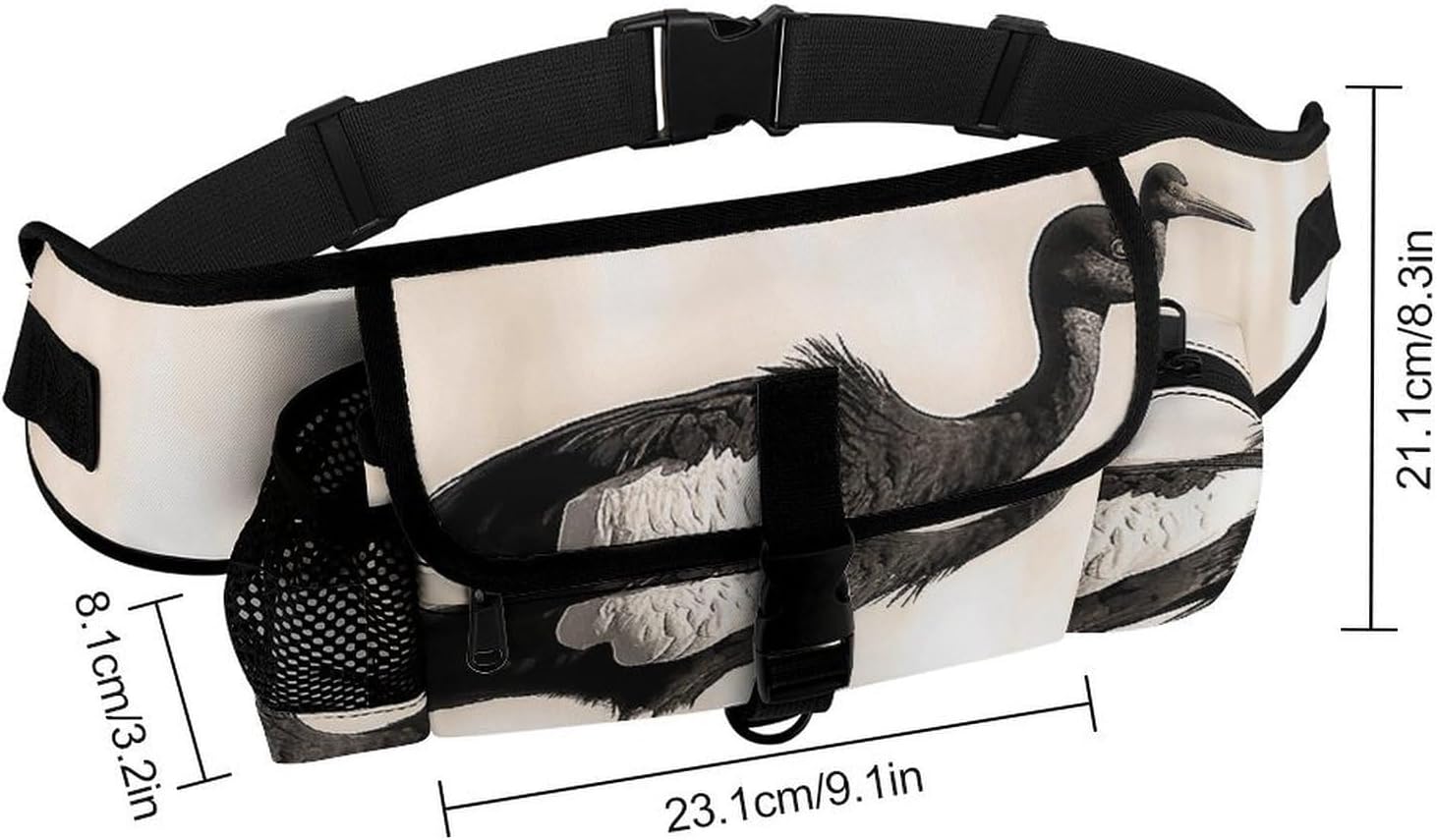 Black Stork Dog Treat Pouch,Easy One-hand Access image 2