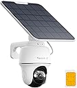 REOLINK 4K LTE Cellular Security Camera Wireless Outdoor, No WiFi 3G/4G Solar Powered, 360 Auto Tracking AI Detection, Color Night Vision, Cloud/512G Local Storage, SIM Card Included, Go PT Ultra+SP2
