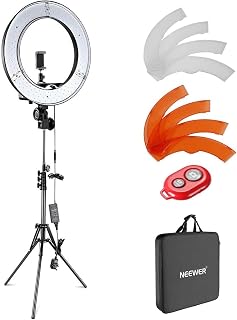 ZXM Ring Light 18 Inch Ring Fill Light Mobile Ring Light 48 Cm External 55W 5500K Dimmable LED Ring Light Stand