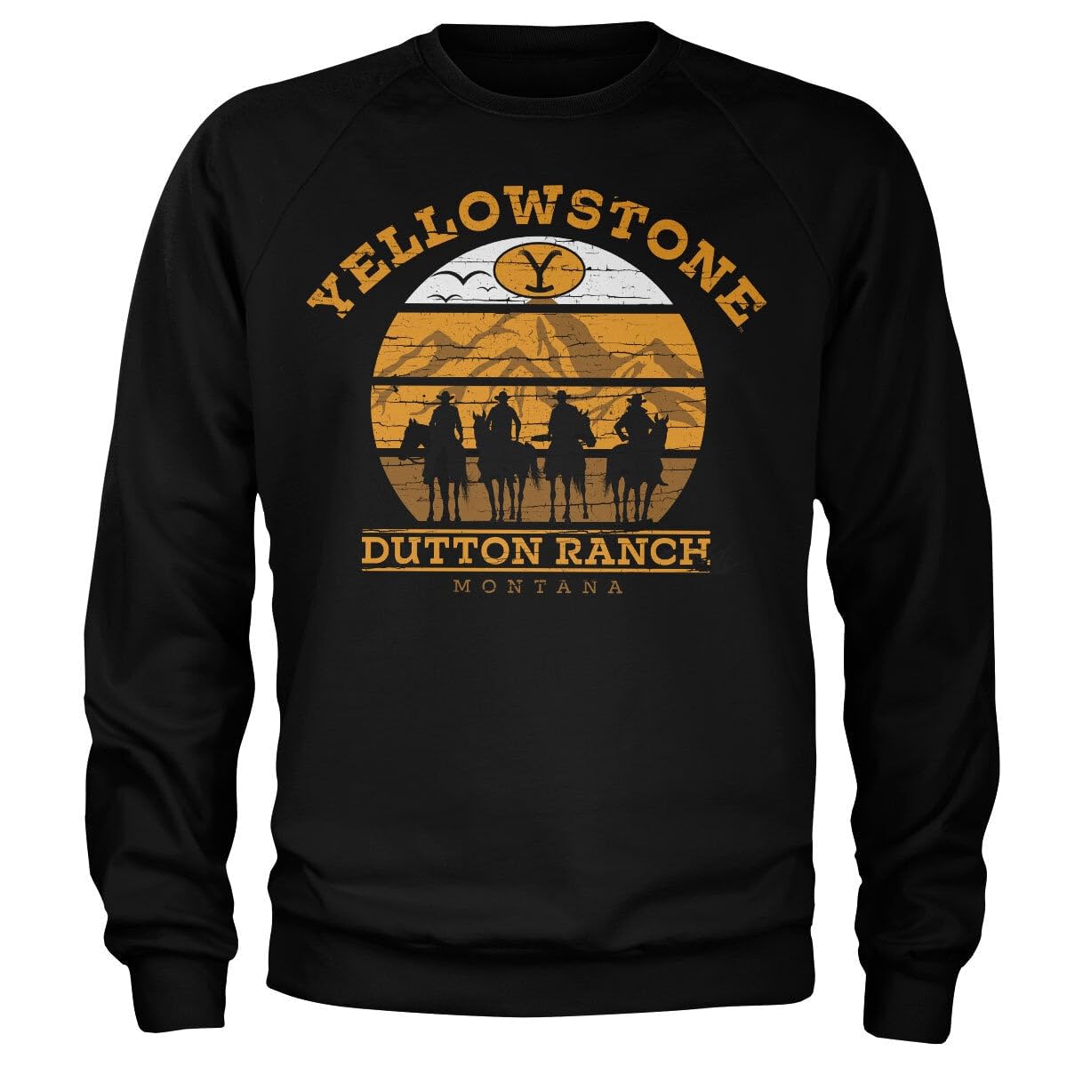 Yellowstone Officially Licensed Cowboys Sweatshirt (Black), Small