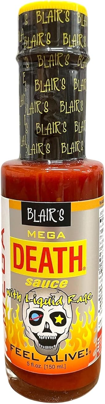 Mega Death Sauce5.1 fl oz 150 ml, Worlds Spiciest Super Hot DEATH SAUCE, 7RabbitRiogrande Original Sticker Included Trademark Registration No. 6667215