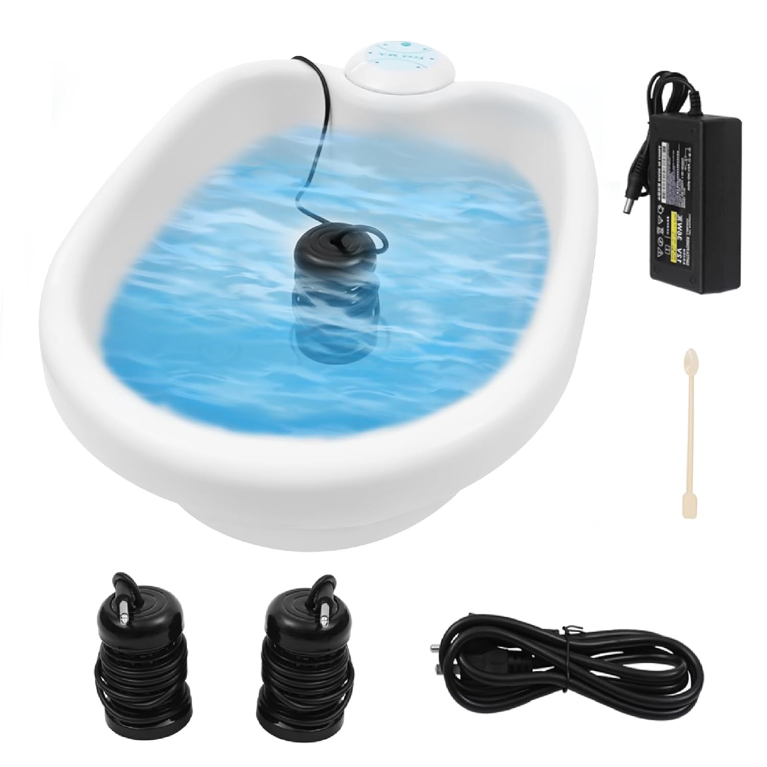 Ionic Foot Bath Detox Machine, Timer Feet Detox Machine, Large Capacity Ionic Foot Spa for Home Use Beauty Salon Beauty Club (White)