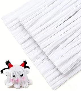 Pipe Cleaners 1000pcs White, Chenille Stems for DIY Crafts & Art Projects (12inch x 6mm) ![NO Manual]