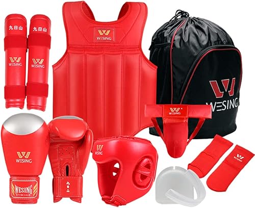 Miniatura 2 de Wesing - Equipo protector de artes marciales Sanda Kickboxing kit de 8 piezas para hombre