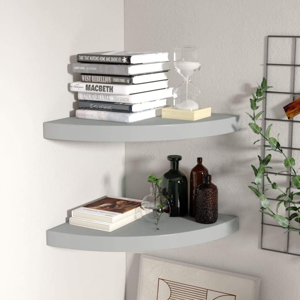 Corner Floating Shelves Wall Mounted Set of 2，13.8 Inch